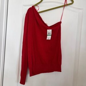 Michael Kors Red Off-Shoulder Sweater